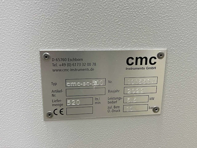 Cmc instruments gmbh - 2022 - cmc-sc-500 - compressor - afbeelding 3 van  3