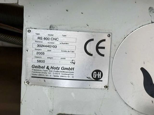 Cnc cylindrical grinder geibel & hotz rs600cnc new 2003 - afbeelding 9 van  10