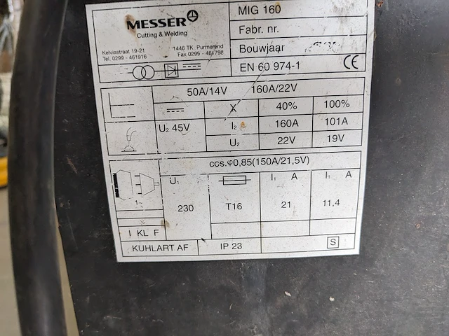 Co2 lasapparaat , messer, mig 160 - afbeelding 5 van  13