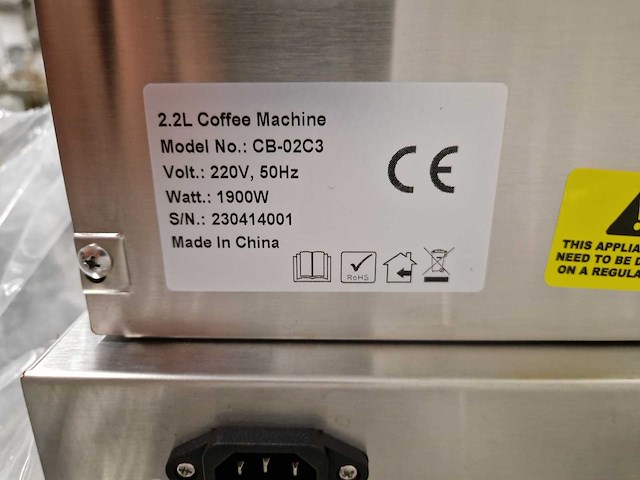 Coffe machine - cb-02c1 / 2 / 3 - koffiemachine (3x) - afbeelding 2 van  4