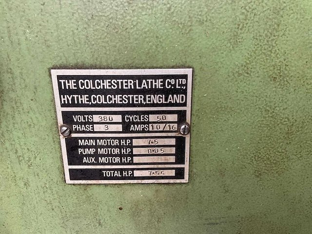 Colchester lathe universele draaibank - afbeelding 3 van  11