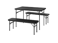 Coleman campingtafel met bankjes (4persoons) inklapbare picknicktafel zwart - afbeelding 1 van  2