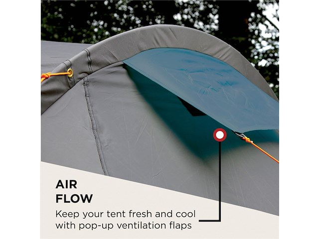 Coleman cortes 3 tunneltent tent 3 persoons waterdichte tent snel op te zetten blauw/wit - afbeelding 4 van  4