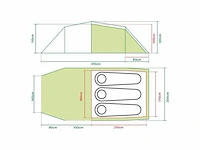 Coleman tasman 3 tunneltent - groen - 3 persoons - afbeelding 4 van  6