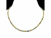 Collier 925 zilver 134,00 caraat 'multi colour' saffier