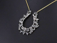 Collier goud zilver diamant - afbeelding 1 van  5