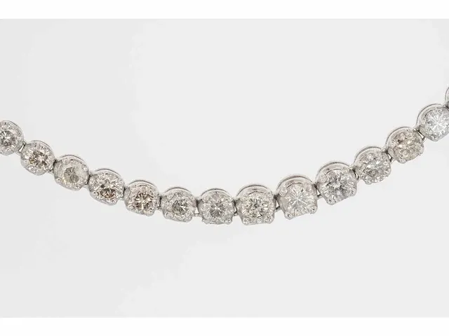 Collier witgoud met 18,03 karaat diamant - afbeelding 5 van  7