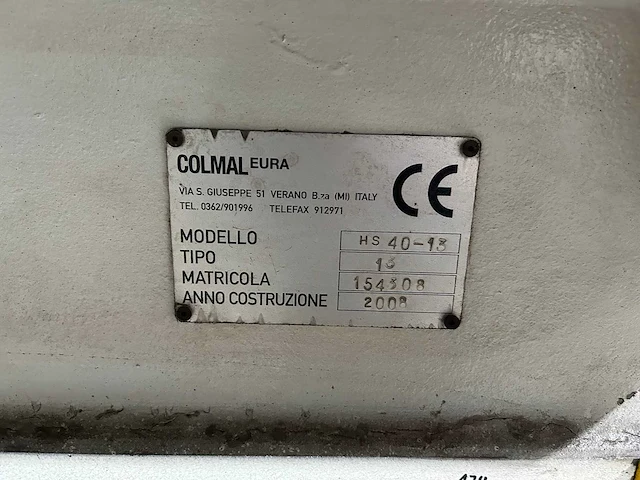 Colmal - 2008 - hs40-13 - plaatschaar/knipbank - afbeelding 4 van  12