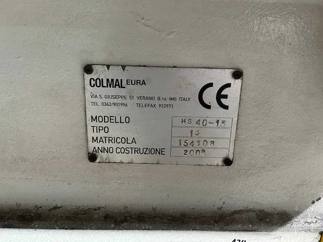 Colmal - hs 40-13, 4000x13mm - guillotineschaar - afbeelding 6 van  17
