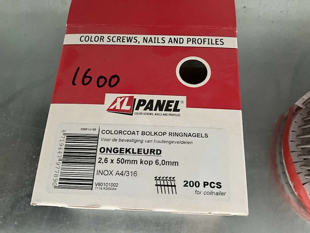 Colorcoat bolkop ringnagels (1600x) - afbeelding 2 van  2
