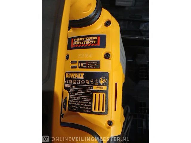 Combihamer dewalt, d25773k-qs sds-max, geel - afbeelding 3 van  4
