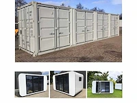 Combinatie kavels 54-57 tinyhouse / atelier / tuinkantoor / mantelzorg (3x) + 40 ft zeecontainer (1x) - 2024 - afbeelding 1 van  9