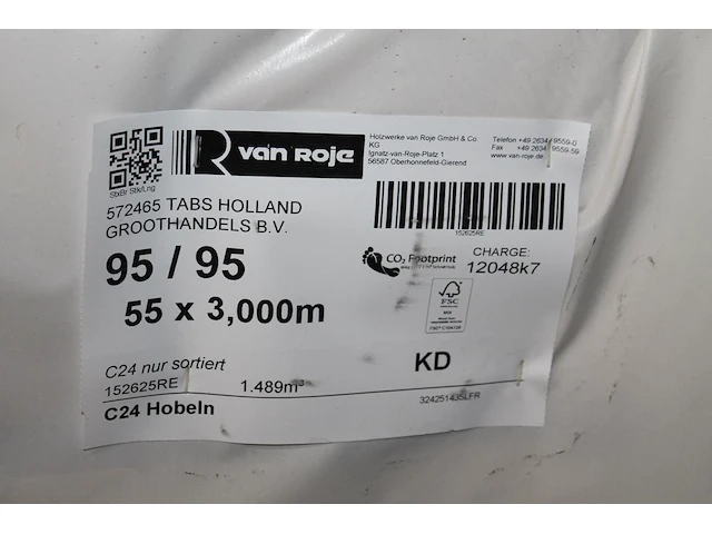 Combinatiekavel van kavels b246 t/m b250 zijnde 275 vurenhouten geschaafde balken 95 x 95 mm en lengte 300... combinatiekavel - afbeelding 3 van  3