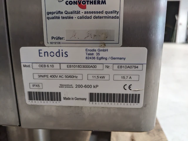 Combisteamer, convotherm, model oeb 6-10 - afbeelding 9 van  9