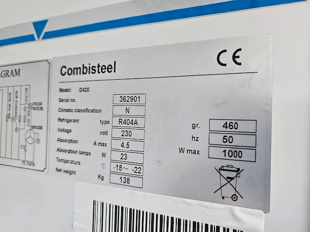 Combisteel - d420 - glasdeur vriezer - afbeelding 4 van  5