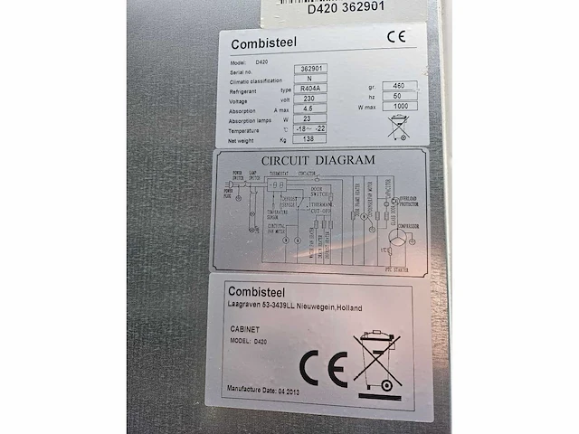 Combisteel - d420 - glasdeur vriezer - afbeelding 5 van  5