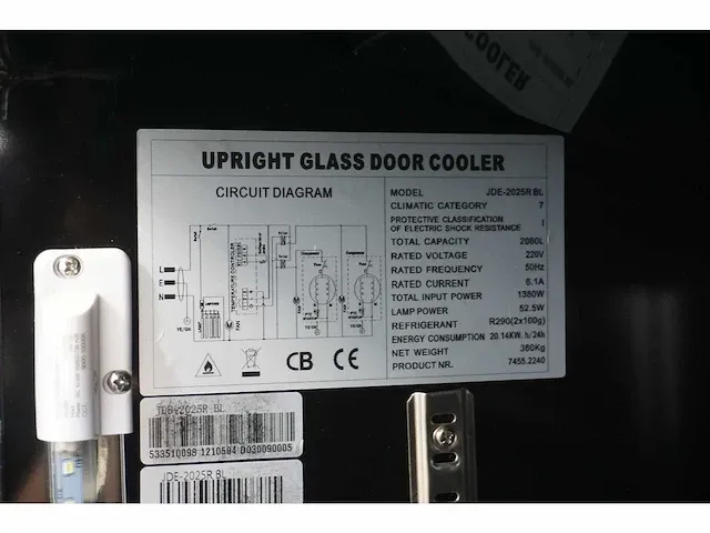 Combisteel - jde-2025r bl - koelkast - afbeelding 5 van  6