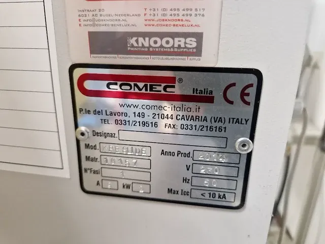 Comec - kpe 08 spe slide - mal printmachine - afbeelding 5 van  6