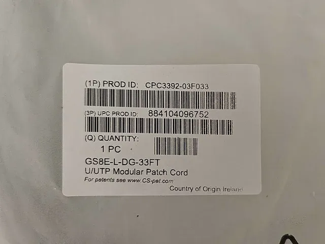 Commscope systimax - cpc3392-03f033 - patch kabel - rj45 connector (4583x) - afbeelding 3 van  4