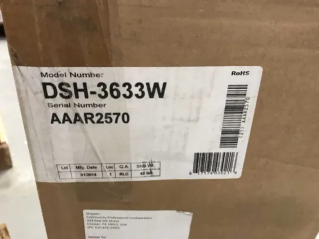 Communicatie dsh-3633w loudspeaker speaker in doos met ophangbeugels - afbeelding 3 van  3