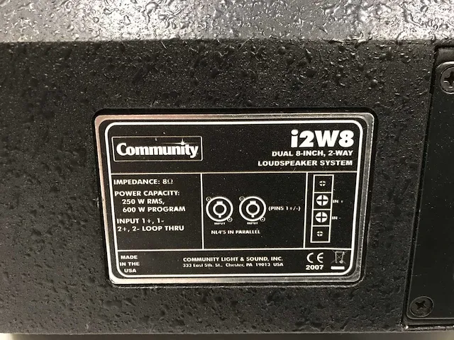 Community i2w8 loudspeaker speaker in doos met ophang beugel - afbeelding 7 van  7