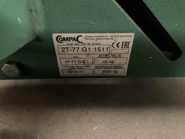 Compac 2t-77 garagekrik (2x) - afbeelding 7 van  8
