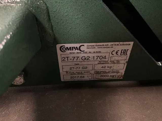 Compac 2t-77 garagekrik (2x) - afbeelding 8 van  8