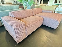 Compacte bank met unieke stof en bies - afbeelding 4 van  8
