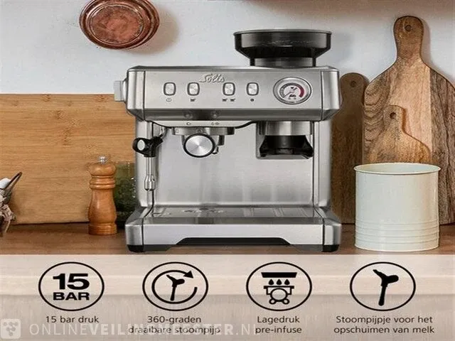 Compacte espressomachine - 1018 grind & infuse sch solis - afbeelding 2 van  6