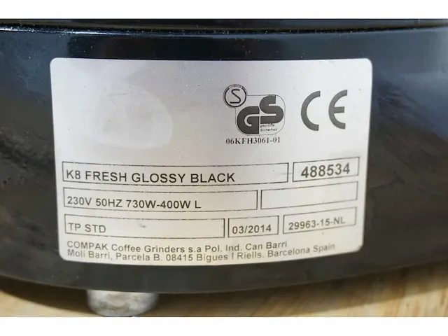 Compak - k8 fresh glossy black - koffiemolen - afbeelding 10 van  10