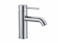 Compleet 1-persoons badkamermeubel 80 cm - donker hout - incl. kranen - afbeelding 8 van  8