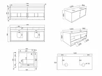 Compleet 2-persoons badkamermeubel 120 cm hoogglans wit - incl. kranen - afbeelding 2 van  12