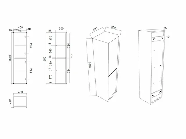 Compleet 2-persoons badkamermeubel 120 cm hoogglans wit - incl. kranen - afbeelding 3 van  12