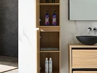 Compleet 3-delig duo-badkamermeubel (130cm) - licht hout decor - afbeelding 10 van  11