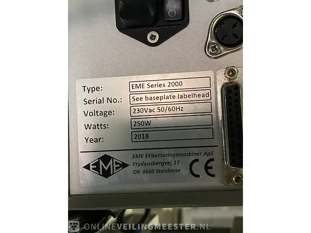 Compleet etiketteersystemen incl. lopende band automator, eme 2000, bouwjaar 2018 - afbeelding 6 van  15