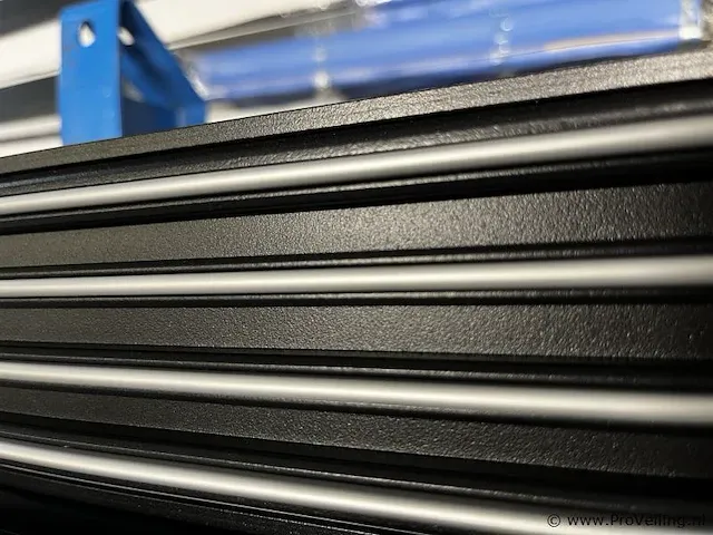 Compleet glazen schuifdeursysteem 3 deurs, veiligheidsglas 10 mm, 2400 mm breed, 3 stuks deuren 820 mm 2300 mm hoog, antraciet lichtgrijs ral 7016 - afbeelding 12 van  13