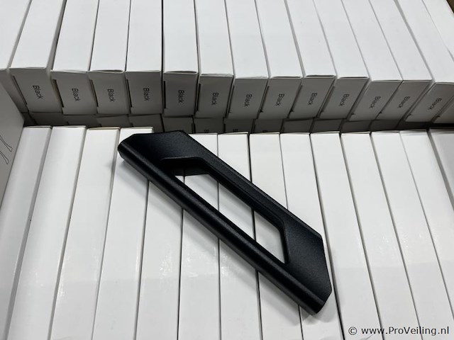 Compleet glazen schuifdeursysteem 4 deurs, veiligheidsglas 10 mm, 3750 mm breed, 4 stuks deuren 960 mm 2350 mm hoog, mat zwart ral 9005 - afbeelding 10 van  13