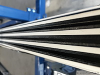 Compleet glazen schuifdeursysteem 5 deurs, veiligheidsglas 10 mm, 5030 mm breed, 5 stuks deuren 1030 mm 2200 mm hoog, mat zwart ral 9005 - afbeelding 13 van  13