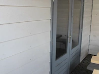 Compleet tuinhuis met overkapping. afmeting tuinhuis 250 x 400 x 370cm. - afbeelding 4 van  8