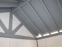Compleet tuinhuis met overkapping. afmeting tuinhuis 250 x 400 x 370cm. - afbeelding 6 van  8