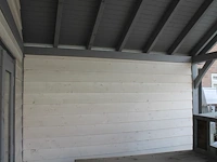 Compleet tuinhuis met overkapping. afmeting tuinhuis 250 x 400 x 370cm. - afbeelding 8 van  8