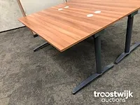 Complete 2 persoons elektrisch zit/sta werkplek - toscaans noten - afbeelding 8 van  26