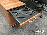 Complete 2 persoons instelbare werkplek - toscaans noten - afbeelding 32 van  37