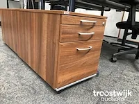 Complete 2 persoons instelbare werkplek - toscaans noten - afbeelding 35 van  37