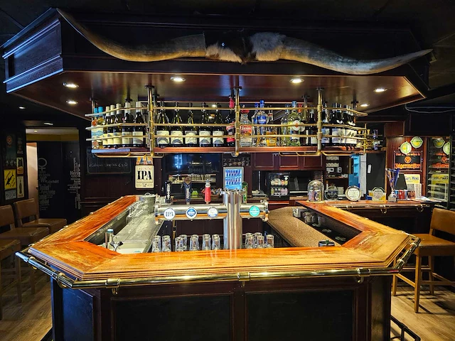 Complete bar met achterwand en luifel - afbeelding 1 van  6