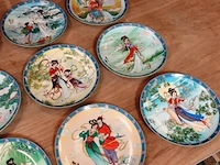 Complete set van 12 keizerlijke jingdezhen porcelain sierborden - afbeelding 3 van  5