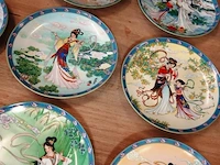 Complete set van 12 keizerlijke jingdezhen porcelain sierborden - afbeelding 4 van  5