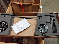 Complete zwarte douche glijstangset met regendouche en handdouche. - afbeelding 1 van  6