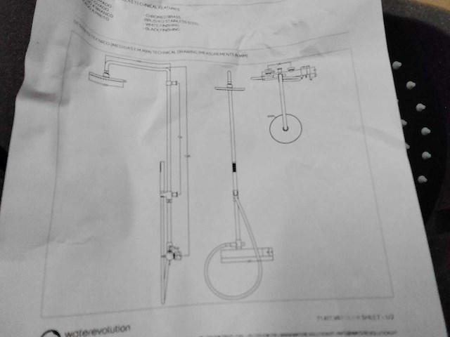 Complete zwarte douche glijstangset met regendouche en handdouche. - afbeelding 5 van  6