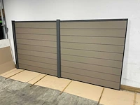 Composiet schuttingdeel - grijs - 379x181 cm - afbeelding 2 van  5